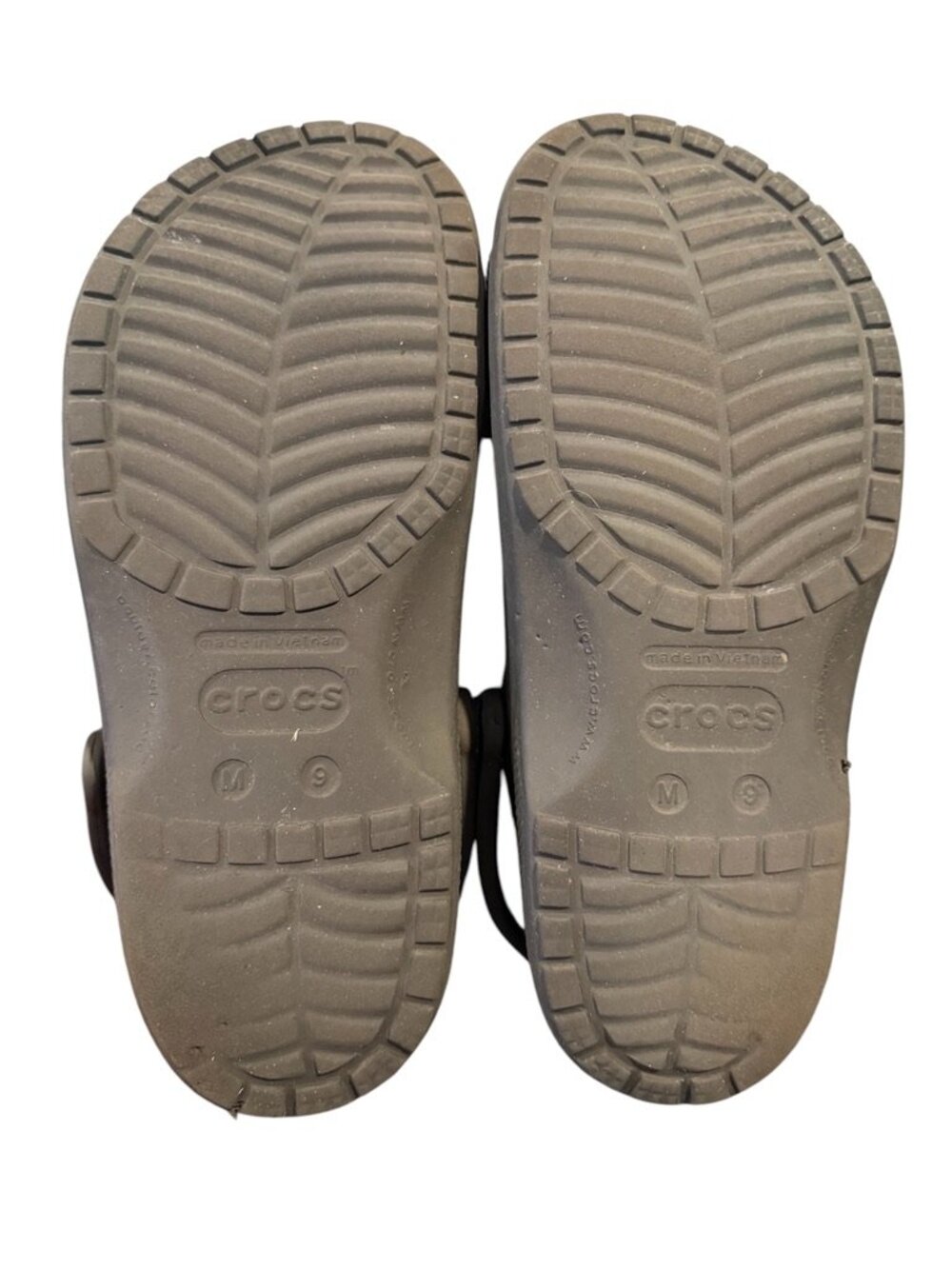 Crocs Yukon Men’s Size 9 Brown Black Leather Slip On Clogs Comfort Casual - Picture 6 of 6